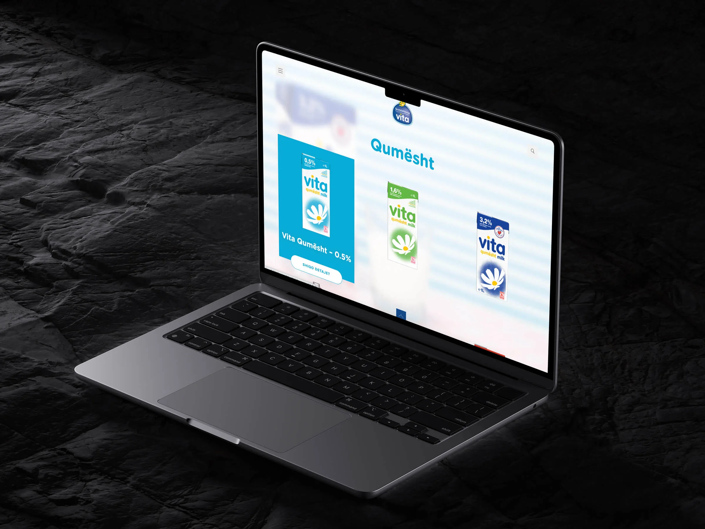 Vita dairy website design