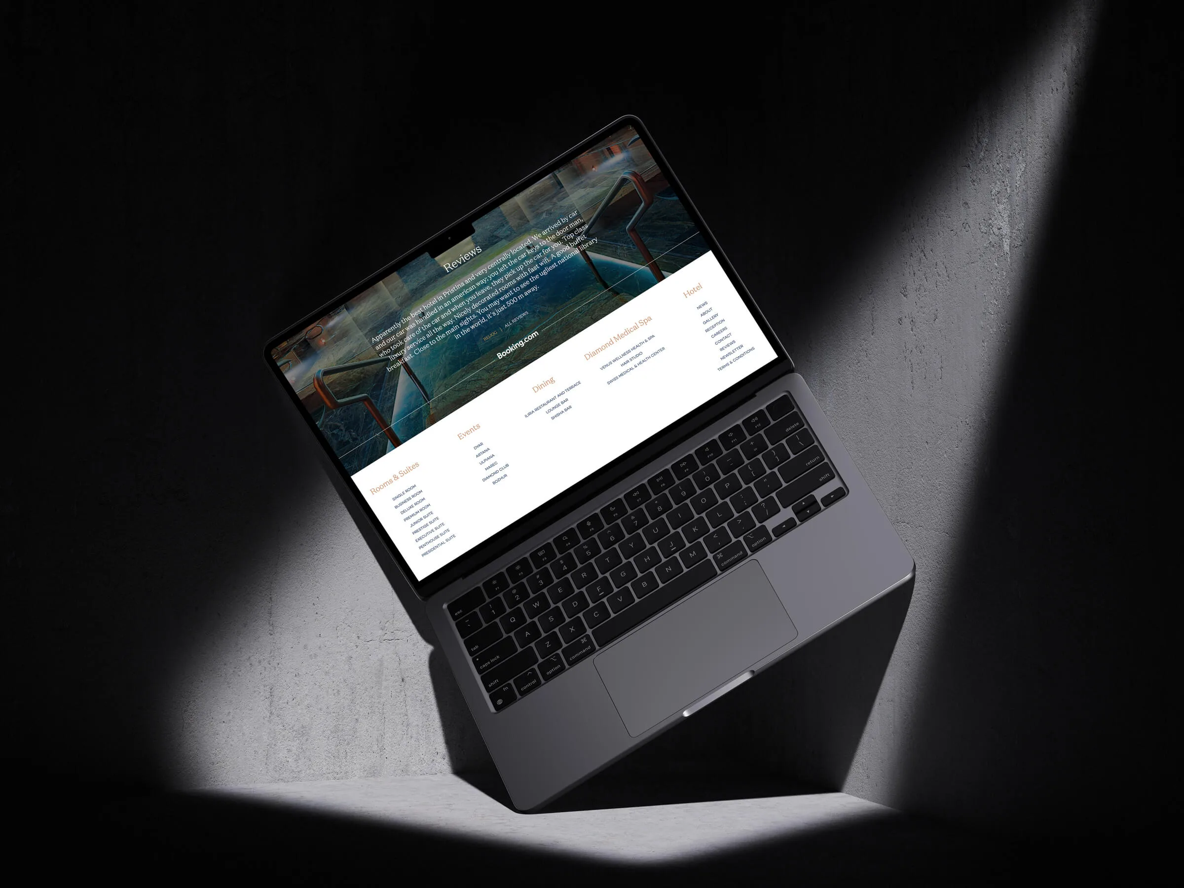 Swiss Diamond Hotel website design